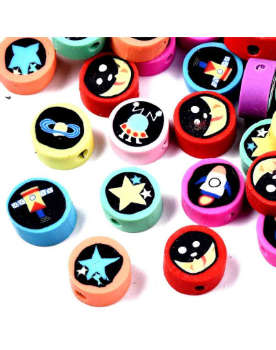 Espacio. 9x5 milímetros. 1,6 milímetros perforación. 10 unidades.