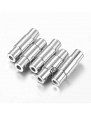 Cierre magnético. Columna. Acero inoxidable. Plateado. 16,5X4,5 mm. 2 mm diámetro interior. 1 set.