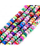 Discos. Flores. 6,5 mm diámetro. 3,5 mm grosor. 1,6 mm perforación. 105~110 uds hilo.