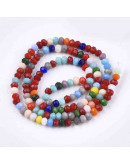 Rondelle faceteado. 3x2 mm. Varios colores (2). 1 mm perforación. 190 uds hilo (aproximado).