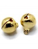 Bells. Aleación de cobre. Color dorado. 13x10 milímetros. 1,5 mm perforación. 10 unidades. Bells. Aleación de cobre. Color dorado. 13x10 milímetros. 1,5 mm perforación. 10 unidades.