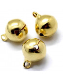 Bells. Aleación de cobre. Color dorado. 13x10 milímetros. 1,5 mm perforación. 10 unidades. Bells. Aleación de cobre. Color dorado. 13x10 milímetros. 1,5 mm perforación. 10 unidades.