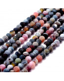 Agata. Varios colores (1). Frost. 06 mm diámetro. 0,8 mm perforación. 60 unidades hilo (aproximado).