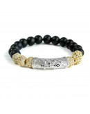 Tubo (2). Aleación Baño 18k Gold. Zirconia BLACK. 26x9 milímetros. 6 mm perforación. 1 unidad. Tubo (2). Aleación Baño 18k Gold. Zirconia BLACK. 26x9 milímetros. 6 mm perforación. 1 unidad.