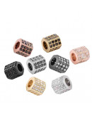 Hexágono (1). Aleación Baño 18k Gold. Zirconia CLEAR. 7,5x7,3 milímetros. 3,5 mm perforación. 1 ud. Hexágono (1). Aleación Baño 18k Gold. Zirconia CLEAR. 7,5x7,3 milímetros. 3,5 mm perforación. 1 ud.