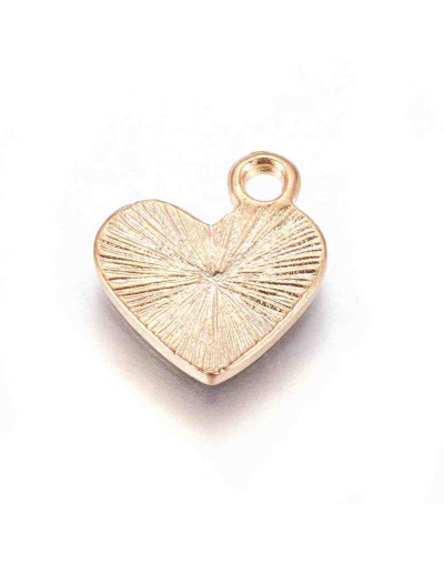 Corazón. Aleación de cobre y esmalte. Color rojo. 13x11.5x1.5 mm 1.5 mm perforación. 4 unidades