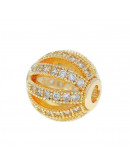 Esfera (7). Aleación Baño 18k Gold. Zirconia CLEAR. 6 milímetros diámetro. 1,5 mm perforación. 1 ud. Esfera (7). Aleación Baño 18k Gold. Zirconia CLEAR. 6 milímetros diámetro. 1,5 mm perforación. 1 ud.