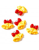 Navidad (1). Resina+Aleación de cobre. Color plateado. 21x22x7 milímetros. 2 mm perforación. 2 uds. Navidad (1). Resina+Aleación de cobre. Color plateado. 21x22x7 milímetros. 2 mm perforación. 2 uds.