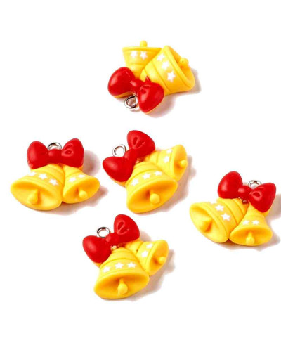 Navidad (1). Resina+Aleación de cobre. Color plateado. 21x22x7 milímetros. 2 mm perforación. 2 uds.