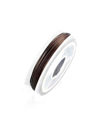 Tiger Tail. Hilo de nylon recubierto de acero. CAMEL. 0.38 mm grosor. 10 metros. 1 carrete.