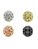 Esfera (6). Aleación Baño 18k Gold. Zirconia CLEAR. 8 milímetros diámetro. 1,5 mm perforación. 1 ud. Esfera (6). Aleación Baño 18k Gold. Zirconia CLEAR. 8 milímetros diámetro. 1,5 mm perforación. 1 ud.