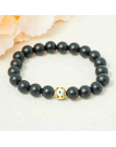 Esfera (3). Ojo turco WHITE. Aleación+Zirconia. Baño 18k gold. 8 mm diámetro. 2 mm perforación. Esfera (3). Ojo turco WHITE. Aleación+Zirconia. Baño 18k gold. 8 mm diámetro. 2 mm perforación.