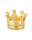 Corona (3). Aleación Baño 18k Gold. Zirconia CLEAR. 10,8x7,2 mm. 5,5 mm perforación. 1 unidad. Corona (3). Aleación Baño 18k Gold. Zirconia CLEAR. 10,8x7,2 mm. 5,5 mm perforación. 1 unidad.