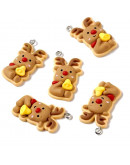 Navidad (6). Resina+Aleación de cobre. Color plateado. 31x18x6 milímetros. 2 mm perforación. 2 uds. Navidad (6). Resina+Aleación de cobre. Color plateado. 31x18x6 milímetros. 2 mm perforación. 2 uds.