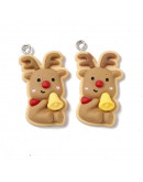 Navidad (6). Resina+Aleación de cobre. Color plateado. 31x18x6 milímetros. 2 mm perforación. 2 uds. Navidad (6). Resina+Aleación de cobre. Color plateado. 31x18x6 milímetros. 2 mm perforación. 2 uds.