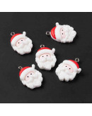 Navidad (7). Resina+Aleación de cobre. Color plateado. 26x18x7 milímetros. 2 mm perforación. 2 uds. Navidad (7). Resina+Aleación de cobre. Color plateado. 26x18x7 milímetros. 2 mm perforación. 2 uds.