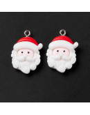 Navidad (7). Resina+Aleación de cobre. Color plateado. 26x18x7 milímetros. 2 mm perforación. 2 uds. Navidad (7). Resina+Aleación de cobre. Color plateado. 26x18x7 milímetros. 2 mm perforación. 2 uds.