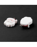 Navidad (7). Resina+Aleación de cobre. Color plateado. 26x18x7 milímetros. 2 mm perforación. 2 uds. Navidad (7). Resina+Aleación de cobre. Color plateado. 26x18x7 milímetros. 2 mm perforación. 2 uds.