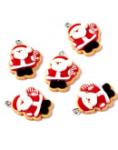 Navidad (8). Resina+Aleación de cobre. Color plateado. 28x20x6 milímetros. 2 mm perforación. 2 uds. Navidad (8). Resina+Aleación de cobre. Color plateado. 28x20x6 milímetros. 2 mm perforación. 2 uds.