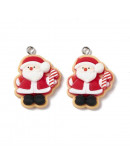 Navidad (8). Resina+Aleación de cobre. Color plateado. 28x20x6 milímetros. 2 mm perforación. 2 uds. Navidad (8). Resina+Aleación de cobre. Color plateado. 28x20x6 milímetros. 2 mm perforación. 2 uds.