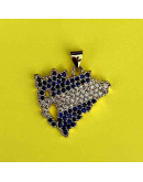 Mapa Nicaragua/Bandera. Aleación+Zirconia. Baño 18k Gold. 22x20x2,5 mm. 2x3 mm cierre. 1 unidad. Mapa Nicaragua/Bandera. Aleación+Zirconia. Baño 18k Gold. 22x20x2,5 mm. 2x3 mm cierre. 1 unidad.