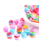 Esfera (2). Varios colores. 8 milímetros diámetro. 2 mm perforación. 25 unidades.