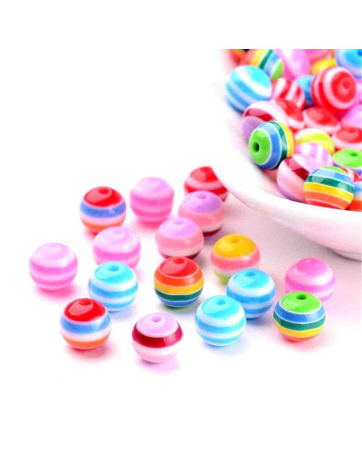 Esfera (2). Varios colores. 8 milímetros diámetro. 2 mm perforación. 25 unidades.