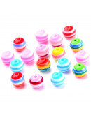 Esfera (2). Varios colores. 8 milímetros diámetro. 2 mm perforación. 25 unidades.