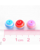 Esfera (2). Varios colores. 8 milímetros diámetro. 2 mm perforación. 25 unidades.