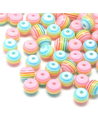 Esfera (3). Varios colores. 8 milímetros diámetro. 2 mm perforación. 25 unidades.