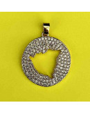 Mapa Nicaragua. Aleación+Zirconia. Baño 18k Gold. 25x25x2,5 mm. 2x3 mm cierre. 1 unidad. Mapa Nicaragua. Aleación+Zirconia. Baño 18k Gold. 25x25x2,5 mm. 2x3 mm cierre. 1 unidad.