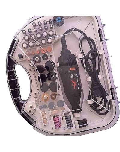 Taladro de mano tipo DREMEL. De 8000 a 30000 rpm. 110V. Incluye +50 accesorios y estuche. 1 set. Taladro de mano tipo DREMEL. De 8000 a 30000 rpm. 110V. Incluye +50 accesorios y estuche. 1 set.
