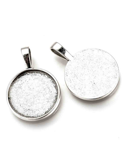 Base Aleación. 39x27x2 milímetros. 6x9 mm perforación. Para trabajos de 24,5 mm. 2 unidades.