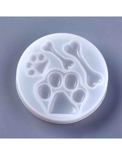 Moldes de silicona. Para resina. Huellas+Huesos. 75x12 milímetros. 1 unidad.