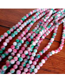 Calcedonia. Multicolor (3). 06 milímetros diámetro. 1 mm perforación. 60 unidades hilo (aproximado).