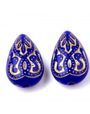 Estilo antiguo (9).Gota. 18x11x7 milímetros. 1,5 mm perforación. 15 unidades.