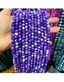 Jásper sintético. Tonos morados. 08 mm diámetro. 1 mm perforación. 45 uds hilo (aproximado). Jásper sintético. Tonos morados. 08 mm diámetro. 1 mm perforación. 45 uds hilo (aproximado).