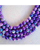 Jásper sintético. Tonos morados. 08 mm diámetro. 1 mm perforación. 45 uds hilo (aproximado). Jásper sintético. Tonos morados. 08 mm diámetro. 1 mm perforación. 45 uds hilo (aproximado).