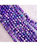 Jásper sintético. Tonos morados. 08 mm diámetro. 1 mm perforación. 45 uds hilo (aproximado). Jásper sintético. Tonos morados. 08 mm diámetro. 1 mm perforación. 45 uds hilo (aproximado).