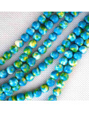 Jásper sintético. Tonos azules. 06 mm diámetro. 1 mm perforación. 60 uds hilo (aproximado). Jásper sintético. Tonos azules. 06 mm diámetro. 1 mm perforación. 60 uds hilo (aproximado).