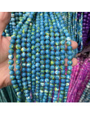 Jásper sintético. Tonos azules. 08 mm diámetro. 1 mm perforación. 45 uds hilo (aproximado). Jásper sintético. Tonos azules. 08 mm diámetro. 1 mm perforación. 45 uds hilo (aproximado).