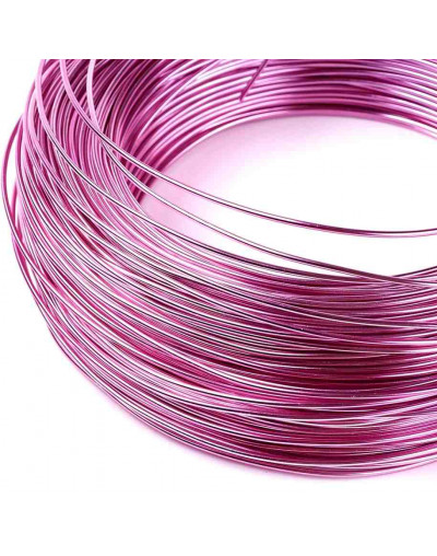 Aluminio. Alambre redondo. Calibre 20 (0,80 milímetros diámetro). Color rosado. 5 metros.