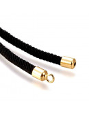 Nylon regulable para pulsera. Black. Bañado (18kGold). 220x4 mm. 2,8 mm perforación. 1 unidad. Nylon regulable para pulsera. Black. Bañado (18kGold). 220x4 mm. 2,8 mm perforación. 1 unidad.