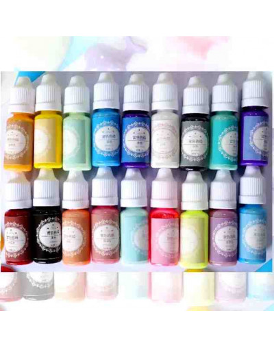 Pigmentos para resina. Color sólido. Set de 18 colores de 10 ml. 1 set.