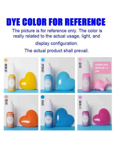 Pigmentos para resina. Color sólido. Set de 18 colores de 10 ml. 1 set.