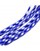 Poliéster+Spandex. Tipo Paracord. Color BLUE. 4 mm ancho. Cordón plano. 5 metros.