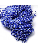 Poliéster+Spandex. Tipo Paracord. Color BLUE. 4 mm ancho. Cordón plano. 5 metros.