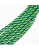 Poliéster+Spandex. Tipo Paracord. Color LIME GREEN. 4 mm ancho. Cordón plano. 5 metros.