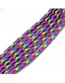 Poliéster+Spandex. Tipo Paracord. Color COLORFUL (1). 4 mm ancho. Cordón plano. 5 metros.