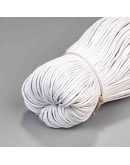 Hilo algodón encerado. Cola de rata. Color WHITE. 2 milímetros de grosor. 10 metros.